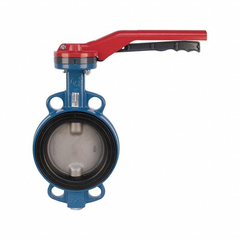 Butterfly Valve: 1 1/2 in Pipe Size, Concentric, 250 psi Max. Pressure (CWP), Wafer, EPDM