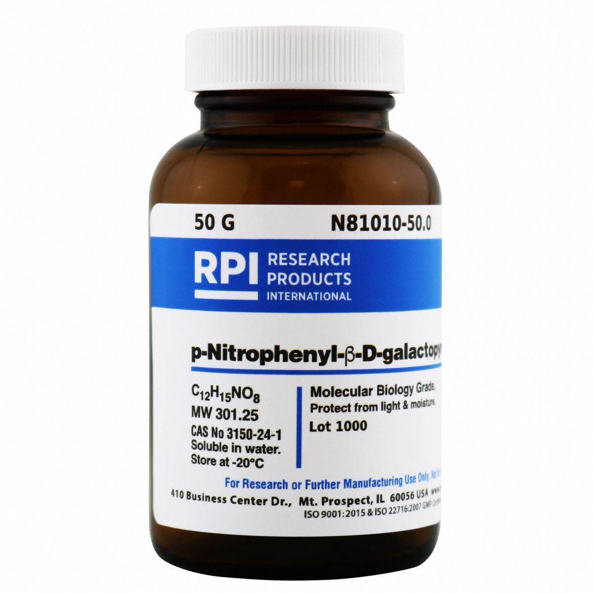 4-Nitrophenyl-B-D-galactopyranoside, 50g