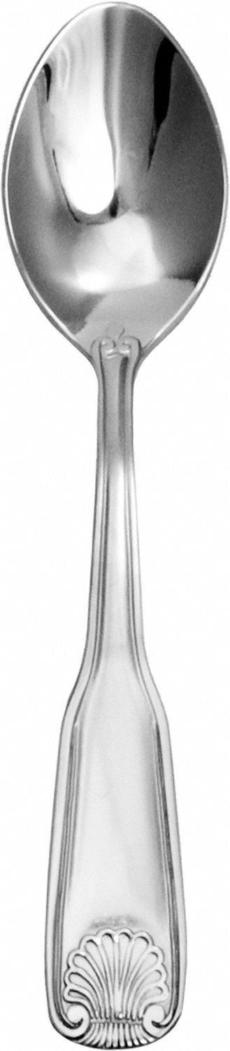 Teaspoon: Nautilus, 18/0, Stainless Steel, 6 1/4 in Overall Lg, Silver