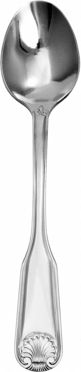 Dessert Spoon: Nautilus, 18/0, Stainless Steel, 6 7/8 in Overall Lg, Silver