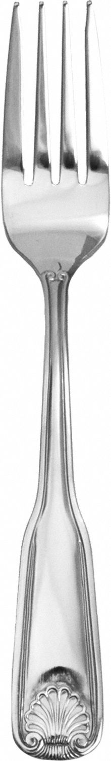 Salad Fork: Nautilus, 18/0, Stainless Steel, 7 in Overall Lg, Silver