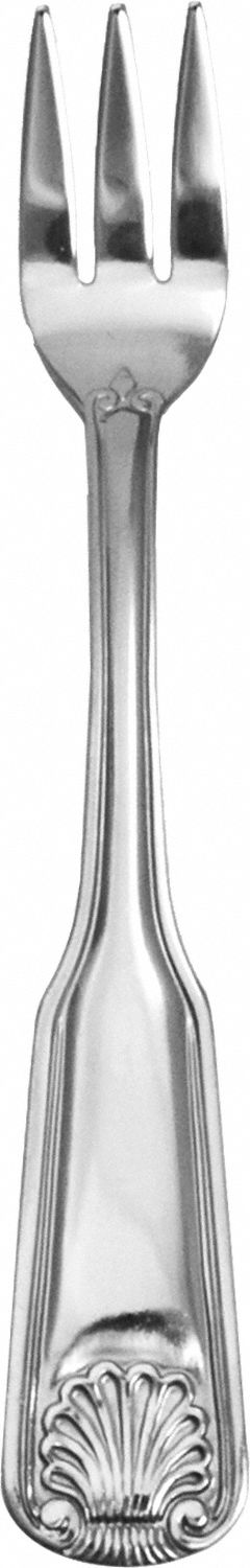 Oyster/Cocktail Fork: Nautilus, 18/0, Stainless Steel, 5 5/8 in Overall Lg, Silver