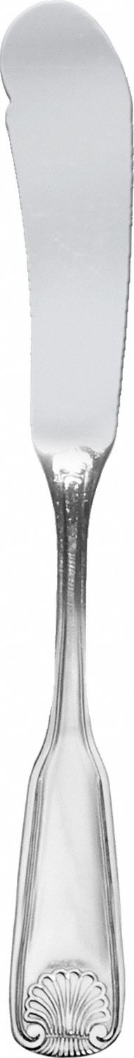 Butter Knife/Spreader: Nautilus, 18/0, Stainless Steel, 6 1/8 in Overall Lg, Silver