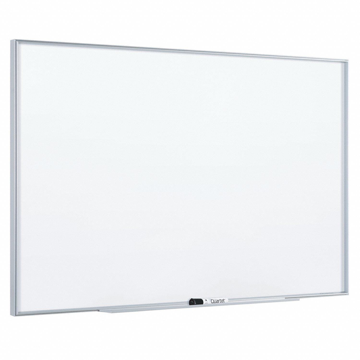 Dry Erase Board: Steel, Framed Style, Aluminum Frame, 47 7/8 in Overall Ht, 72 in Overall Wd