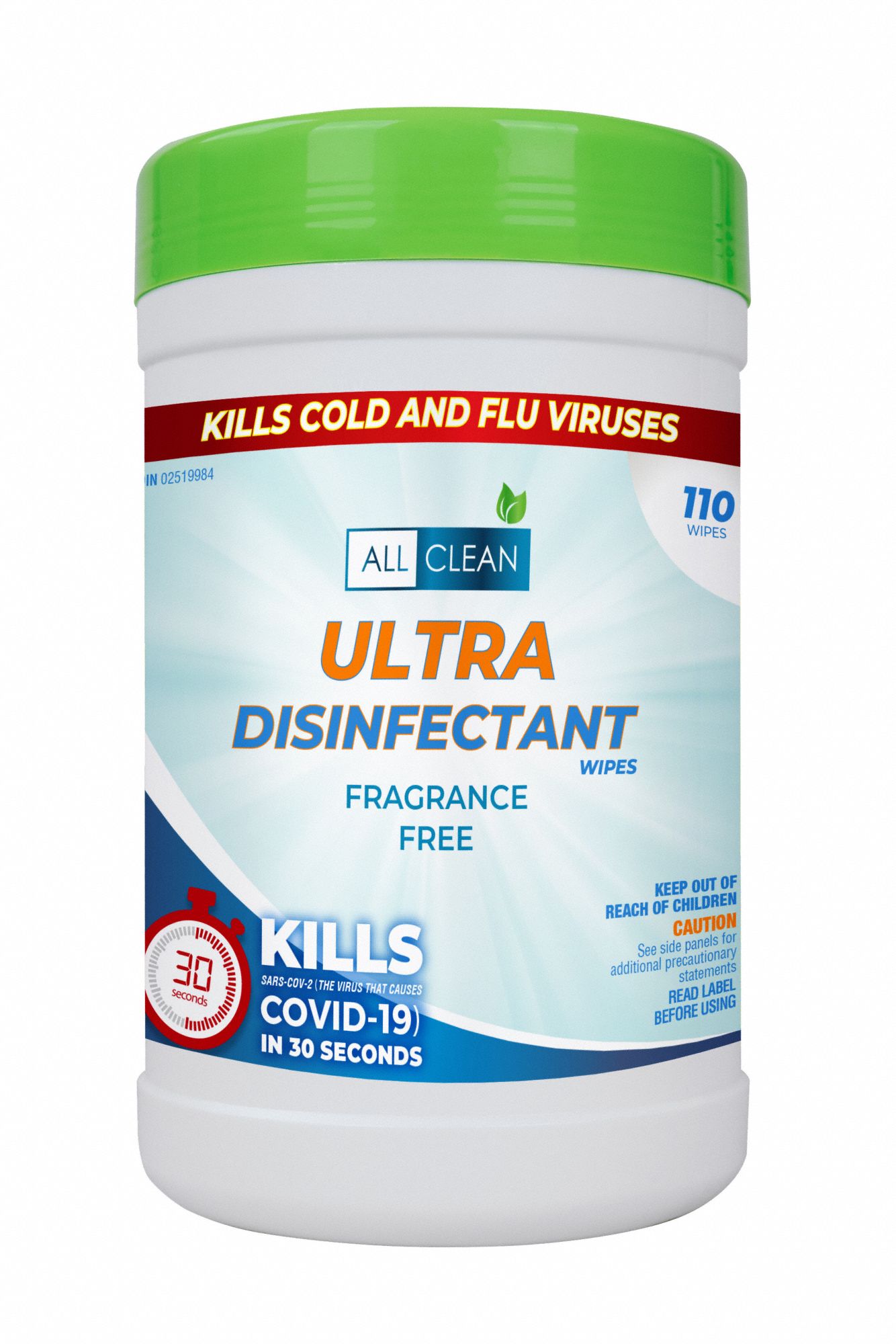 FRAG FREE ULTRA DISINFECTANT WIPE 110 CT