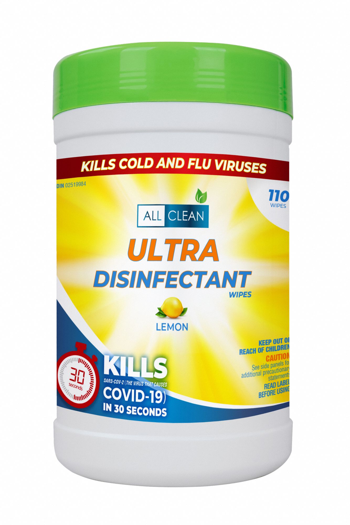 LEMON ULTRA DISINFECTANT WIPE 110 CT