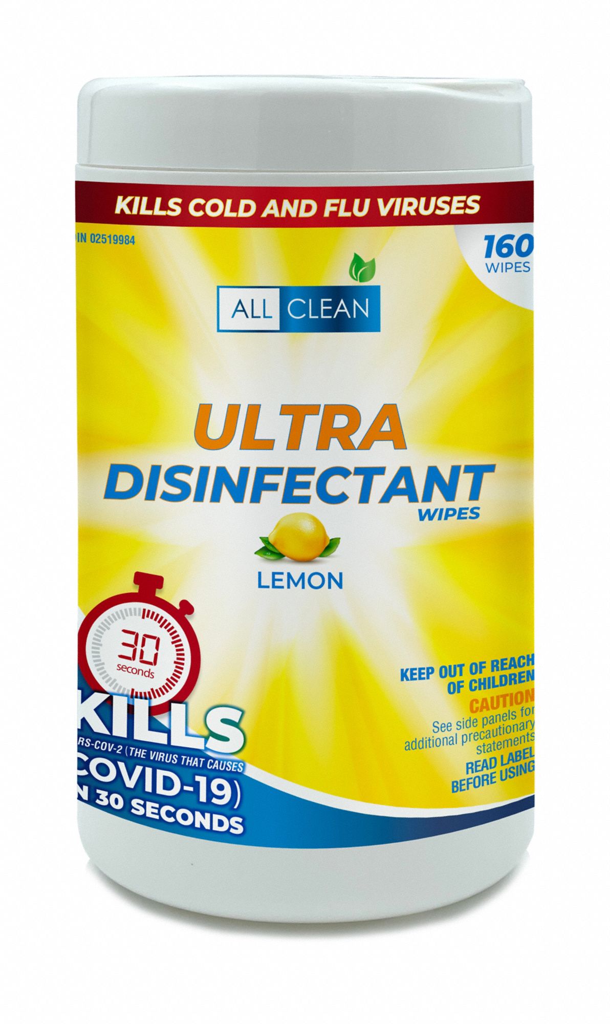 LEMON ULTRA DISINFECTANT WIPE 160 CT