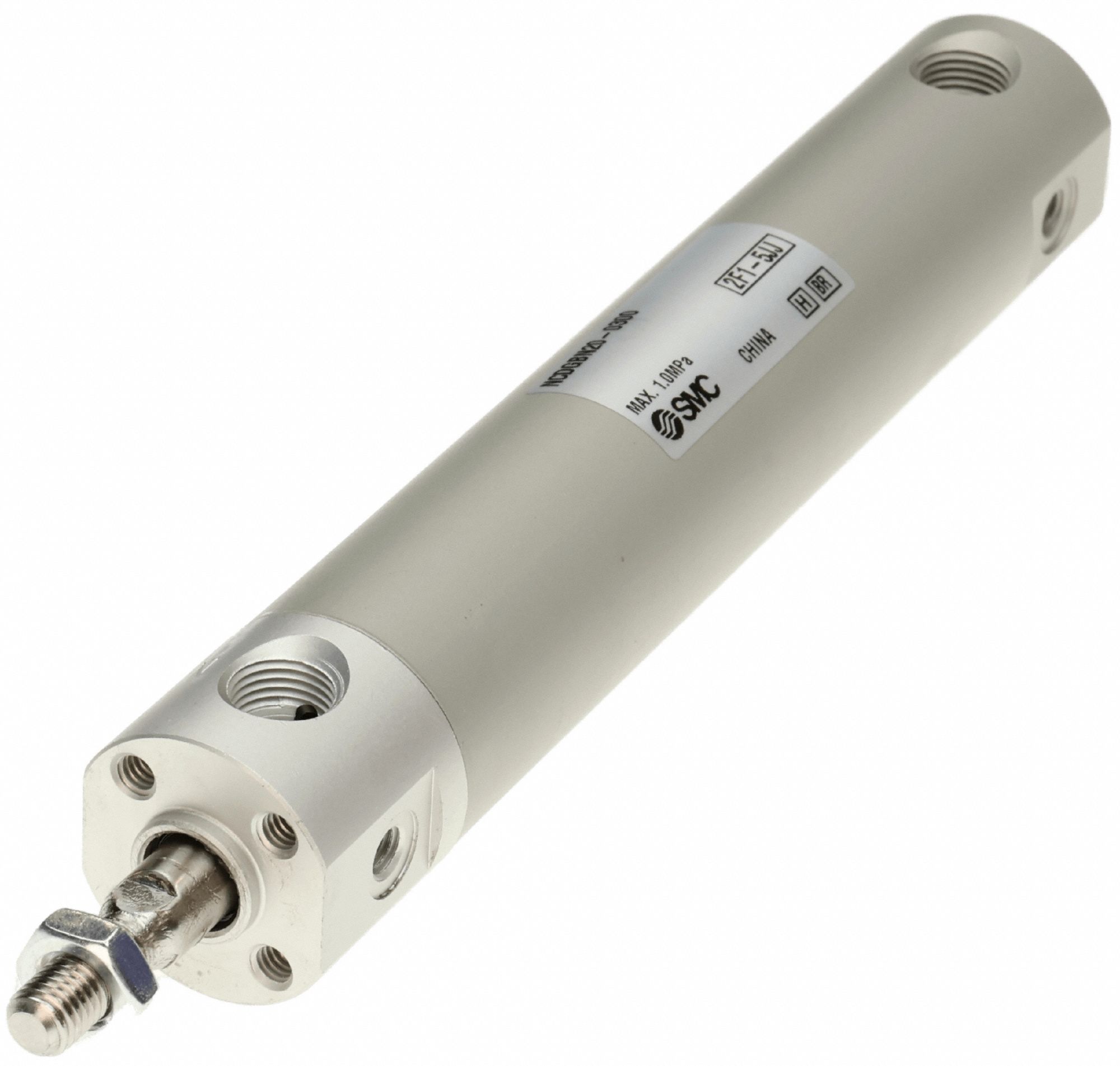 Round Body Cylinder: 3/4 in Bore, 3 in Stroke, Repairable, Aluminum, Basic Mounting