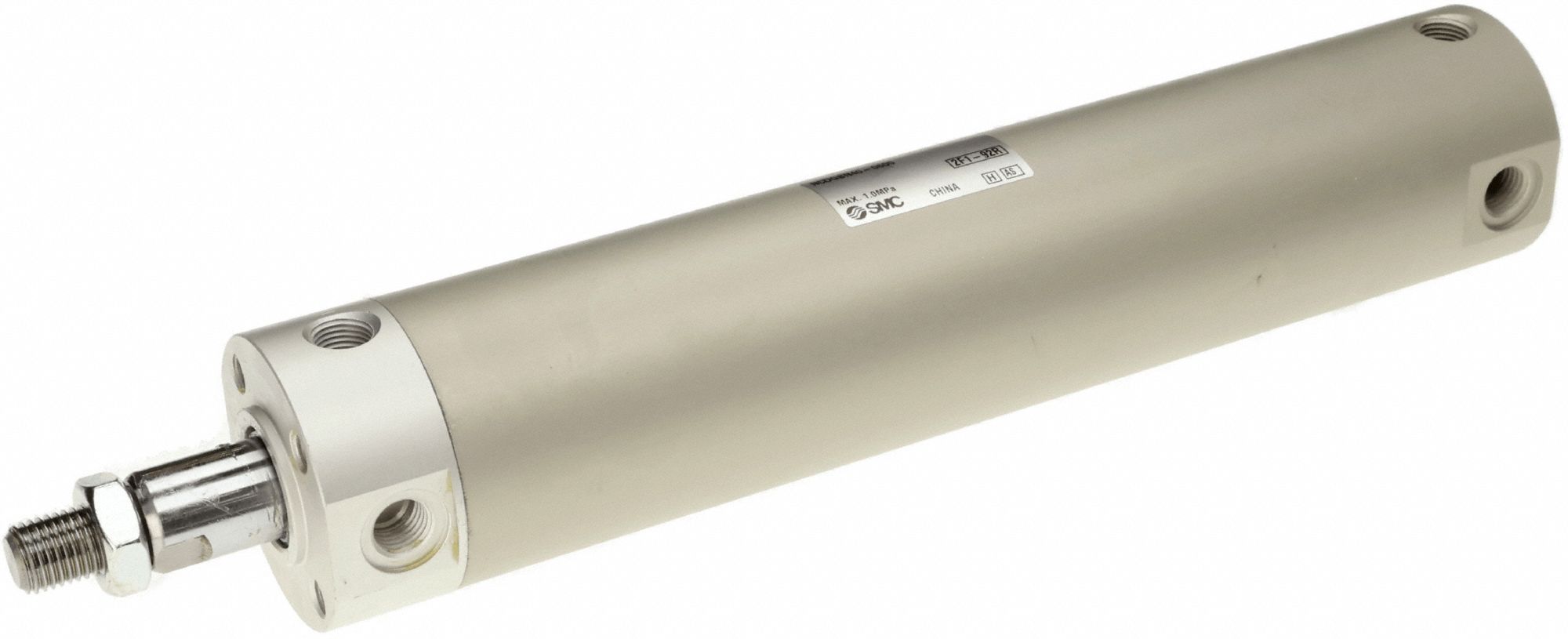 Round Body Cylinder: 1 1/2 in Bore, 6 in Stroke, Repairable, Aluminum, Basic Mounting, NCG