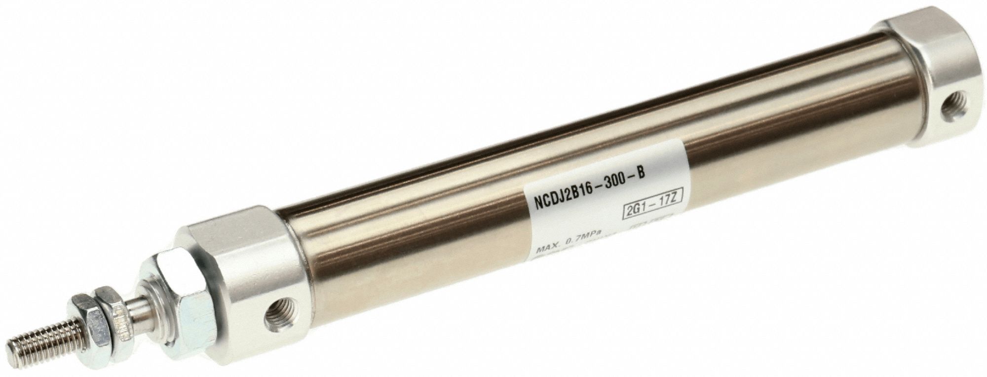 Compact Cylinder: 3/8 in Bore, 1/2 in Stroke, Non-Repairable, Brass, Basic Mounting