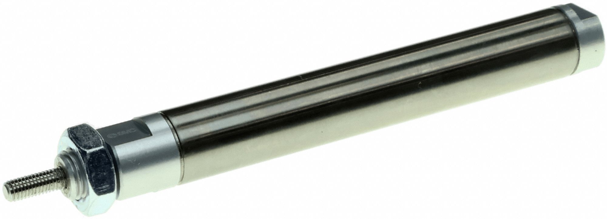 Round Body Cylinder: 7/16 in Bore, 6 in Stroke, Non-Repairable, Stainless Steel, Nose Mounting