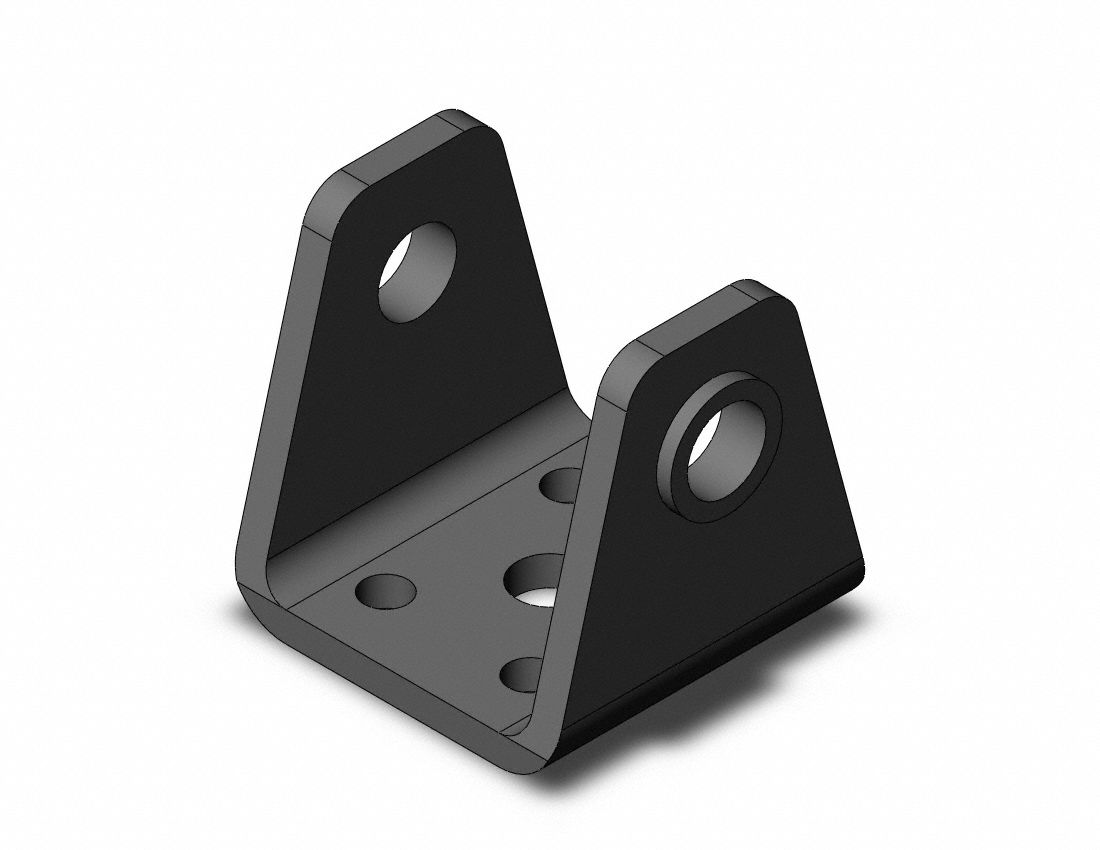 Mounting Bracket: Clevis/Trunnion Mount Type, Fits 32 mm Bore Dia, 1 7/8 in Overall Lg, Steel