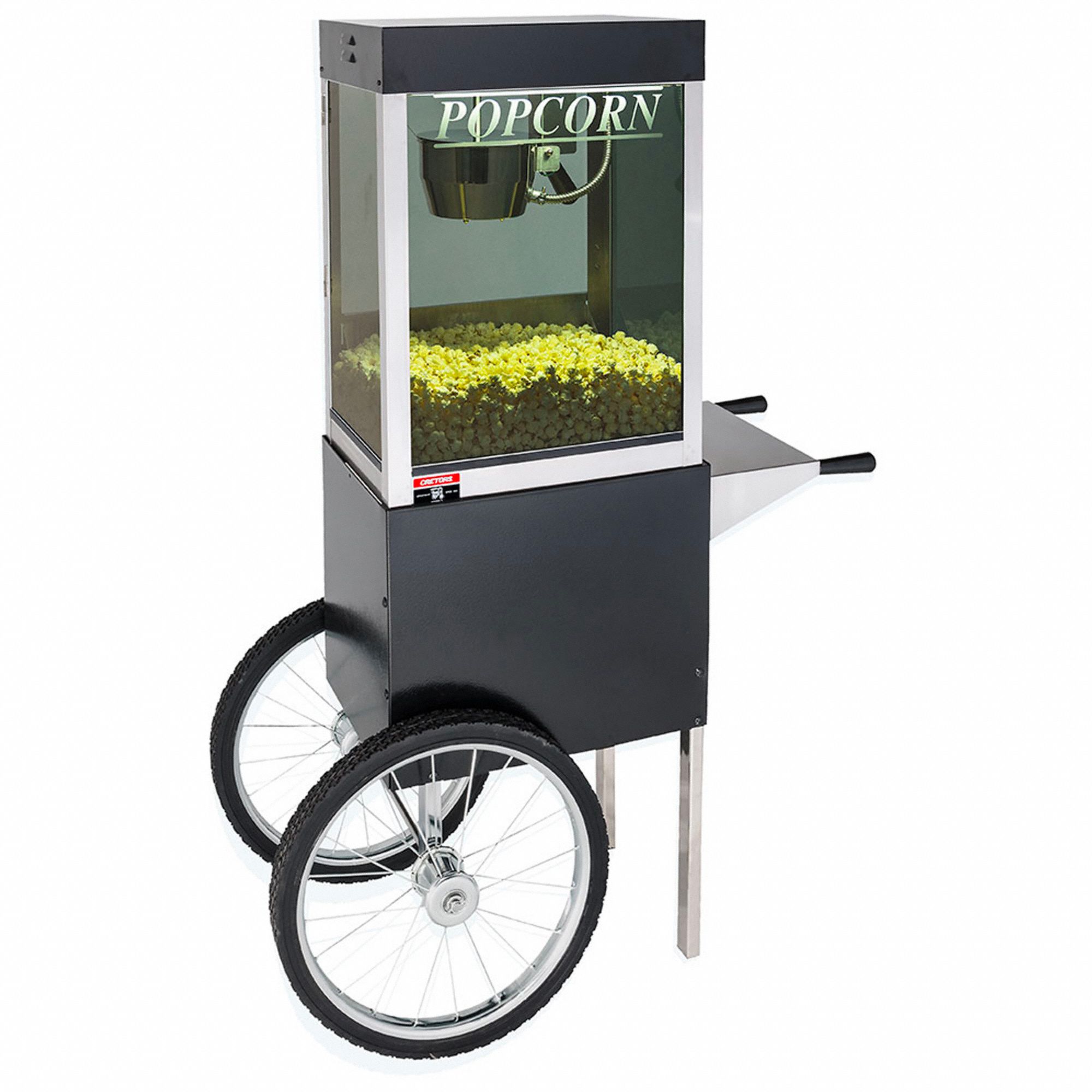 Steerable Cart: Black, Stainless Steel, 31 1/4 in Overall Ht, 20 3/4 in Overall Dp, NCKS-X