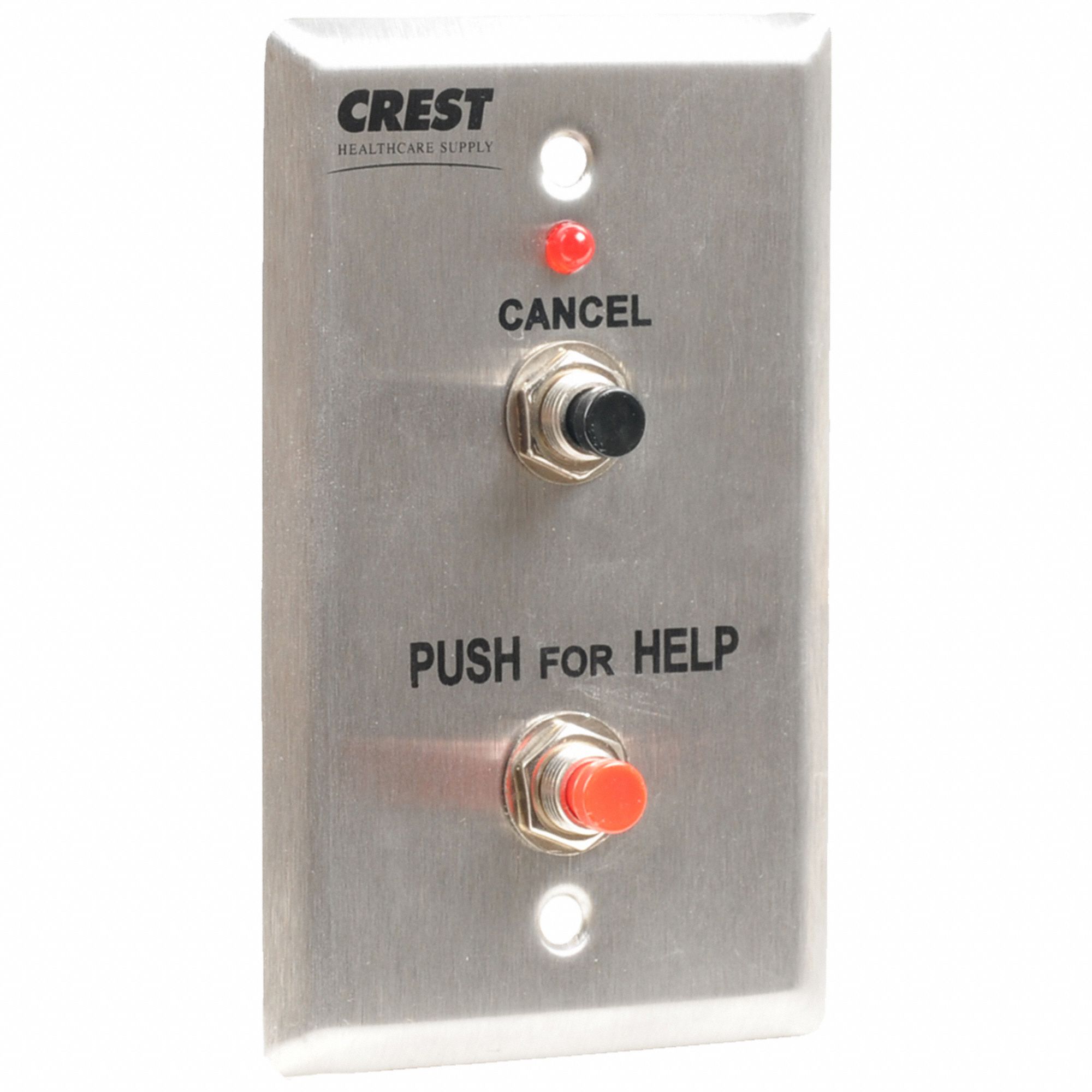 Push Button Station: Compatible with Nurse Call System, 2 3/4 in Overall Wd