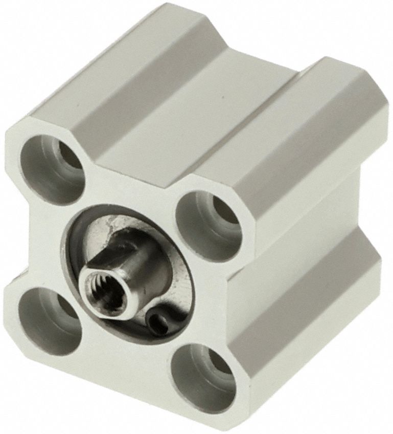Compact Cylinder: 12 mm Bore Dia, 10 mm Stroke Lg, Non-Magnetic Piston, Through Hole Mount