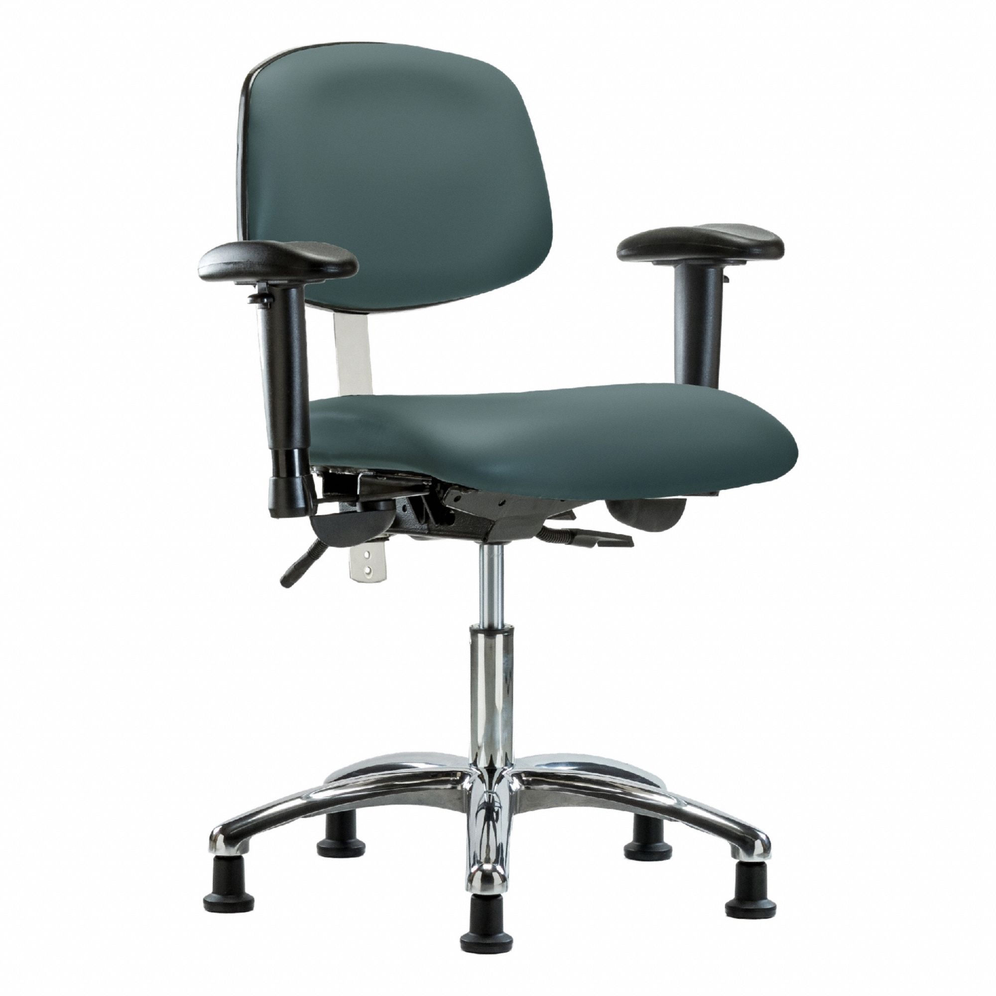 Vinyl CR Chair, Low, AA, Stat, Blue