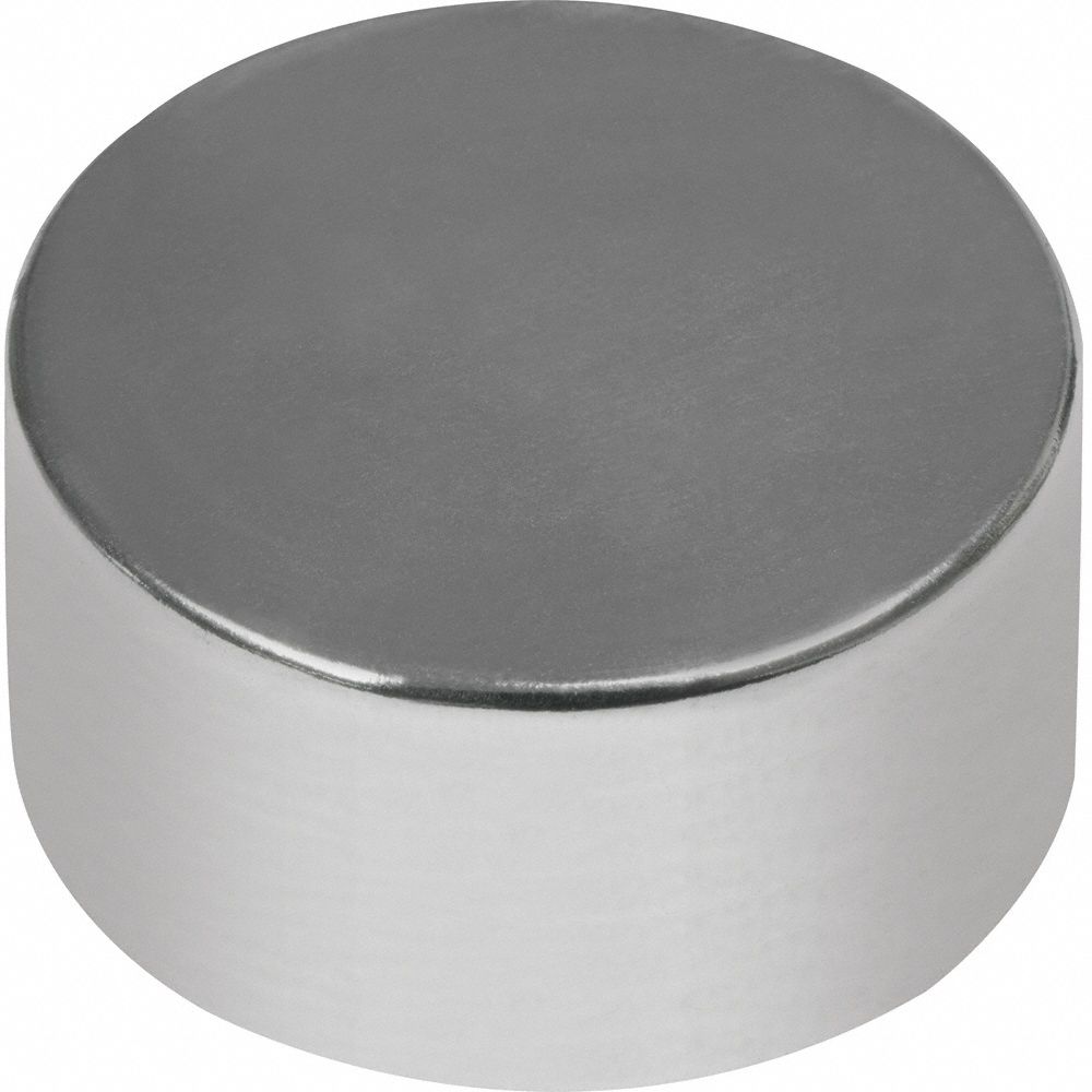 Rare Earth Magnet: Neodymium, 1/8 in Outside Dia, 0.06 in Thick, Disc Magnet, 35