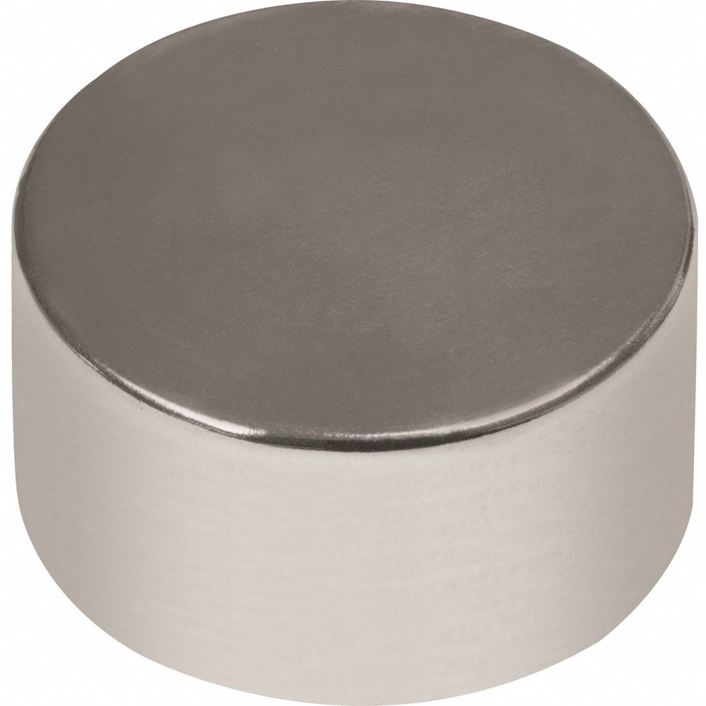 Rare Earth Magnet: Neodymium, 3/16 in Outside Dia, 0.06 in Thick, Disc Magnet, 35