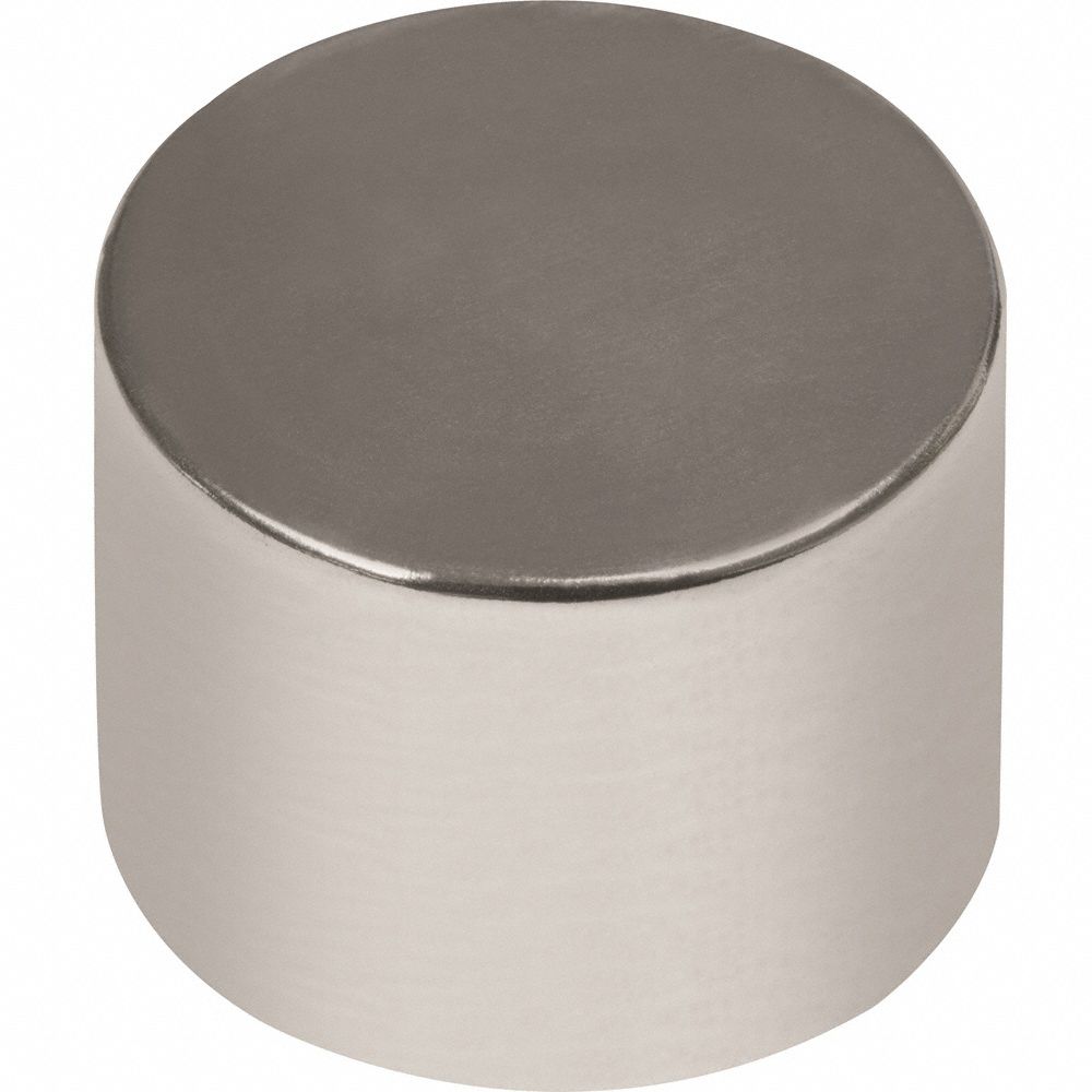 Rare Earth Magnet: Neodymium, 7/32 in Outside Dia, 0.25 in Thick, Disc Magnet, 35