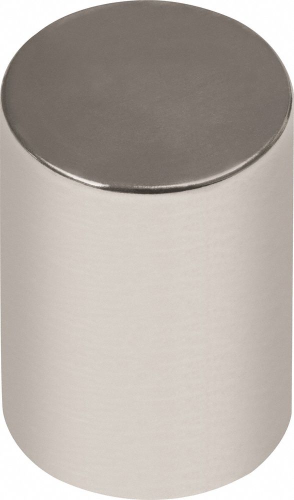 Rare Earth Magnet: Neodymium, 7/32 in Outside Dia, 0.5 in Thick, Disc Magnet, 35