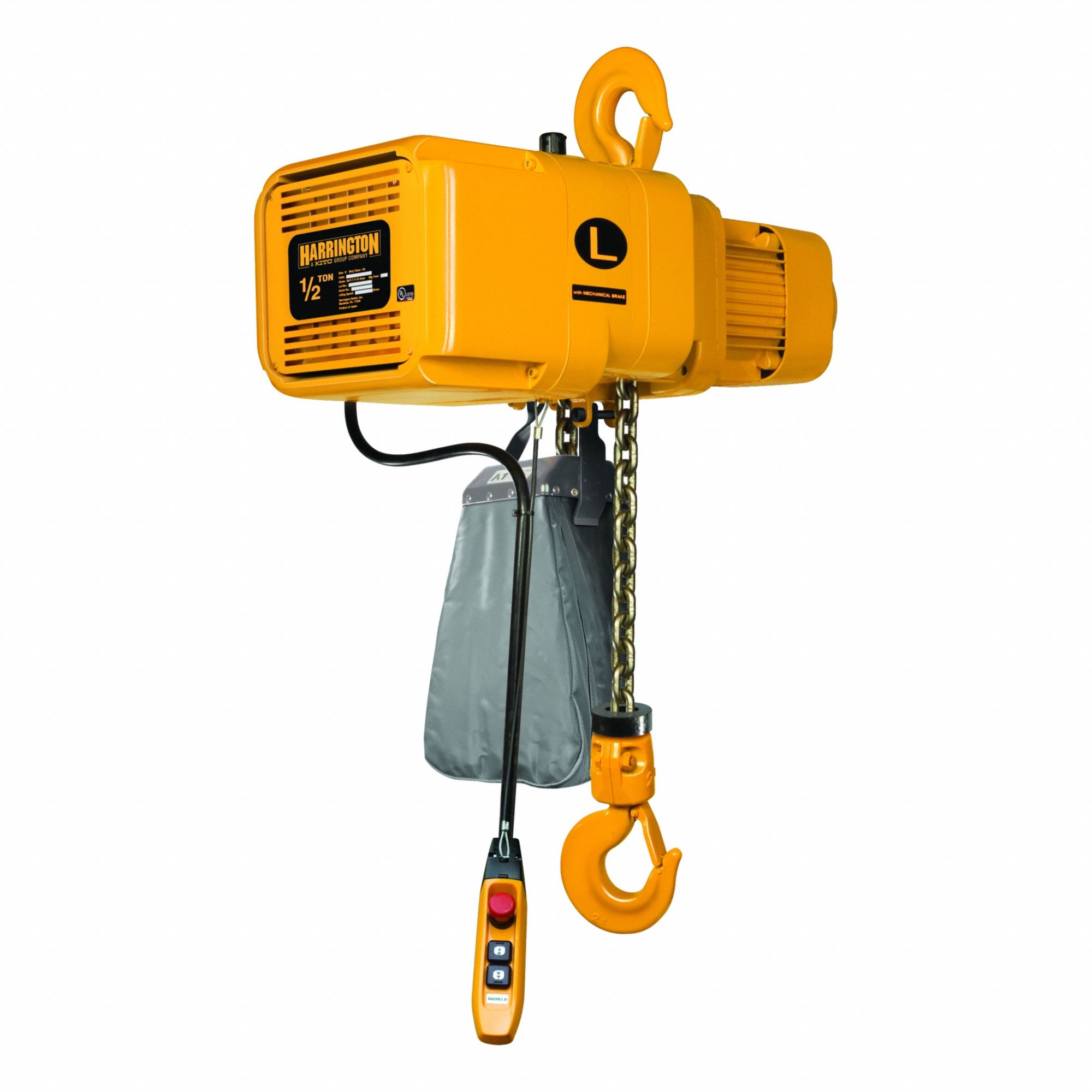 Extended Lift Electric Chain Hoist: H4 - Heavy Duty, 208-230/460V AC, 1 Speeds, 15 fpm