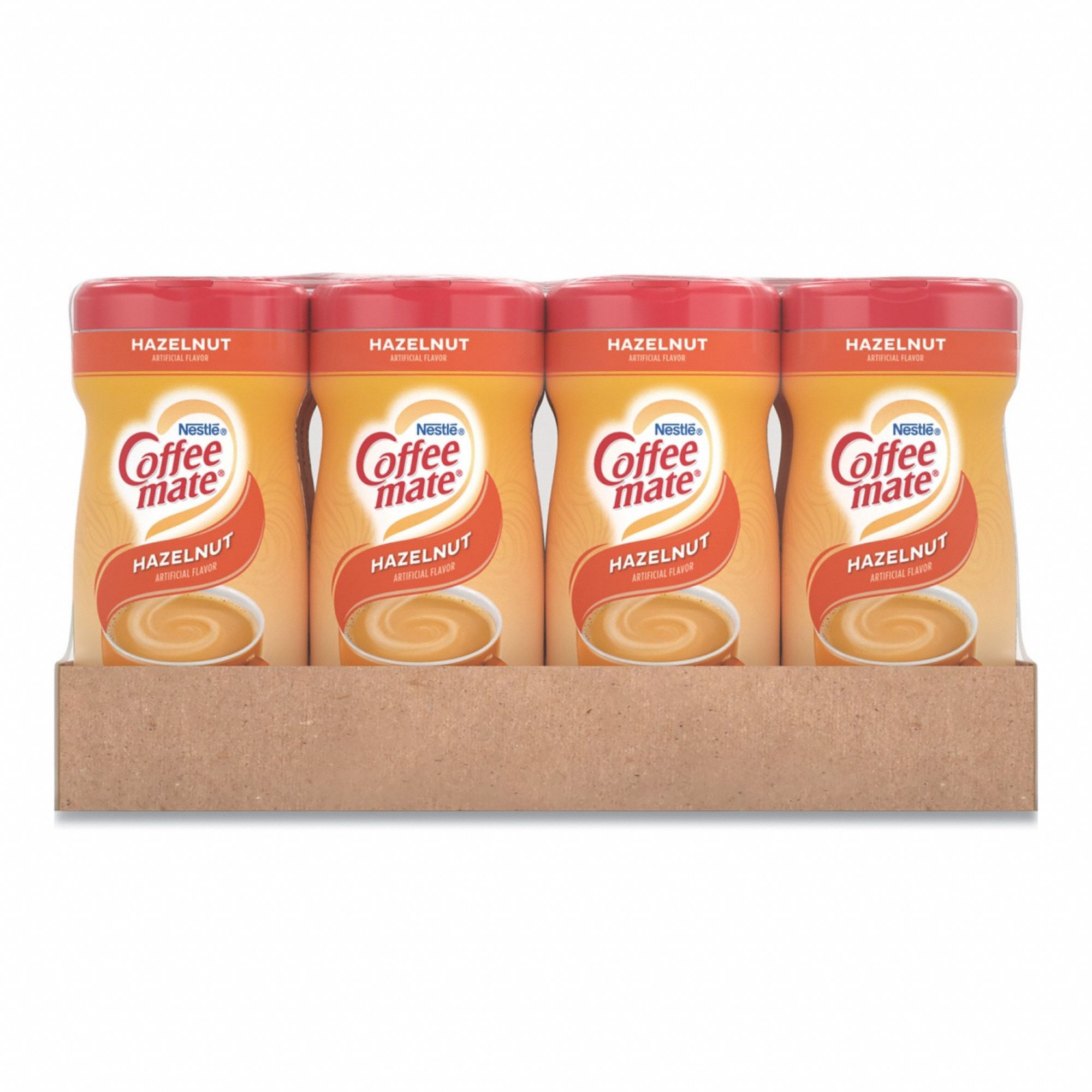 Coffee Creamer: Hazelnut, 15 oz Item Size, Canister, 12 Pack Count