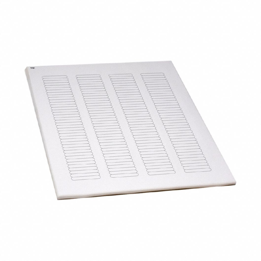 Cryogenic Label: 6 mm Label Wd, 5 mil Label Thick, White, Polypropylene, Chemical-Resistant, Sheet
