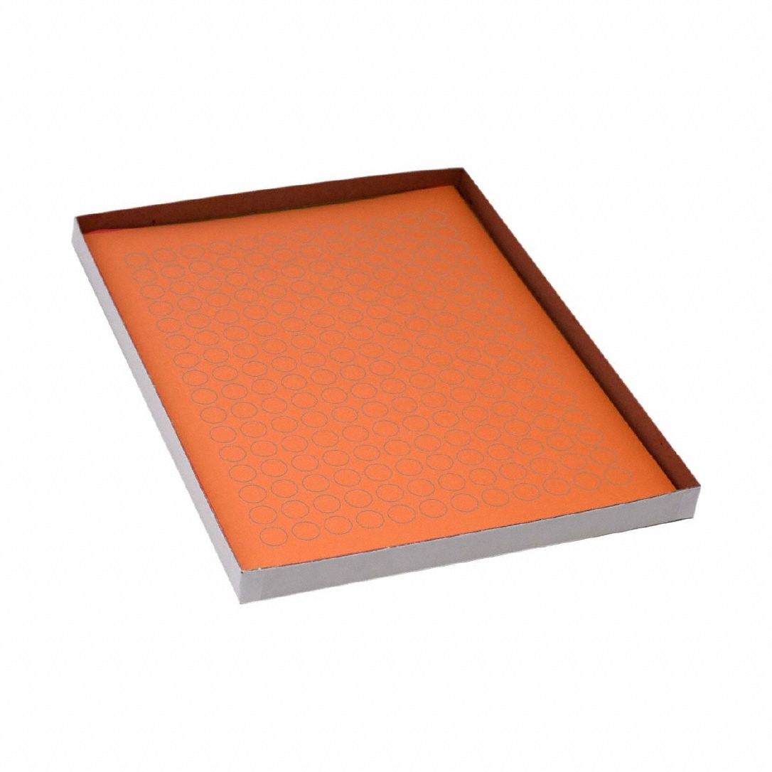 Cryogenic Label: 5 mil Label Thick, Orange, Polypropylene, Chemical-Resistant, Circle, 3, 840 Labels