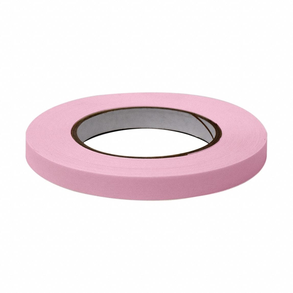 Laboratory Labeling Tape: 1/2 in Label Wd, 6.3 mil Label Thick, 60 yd Roll Lg, Pink, Kraft Flatback