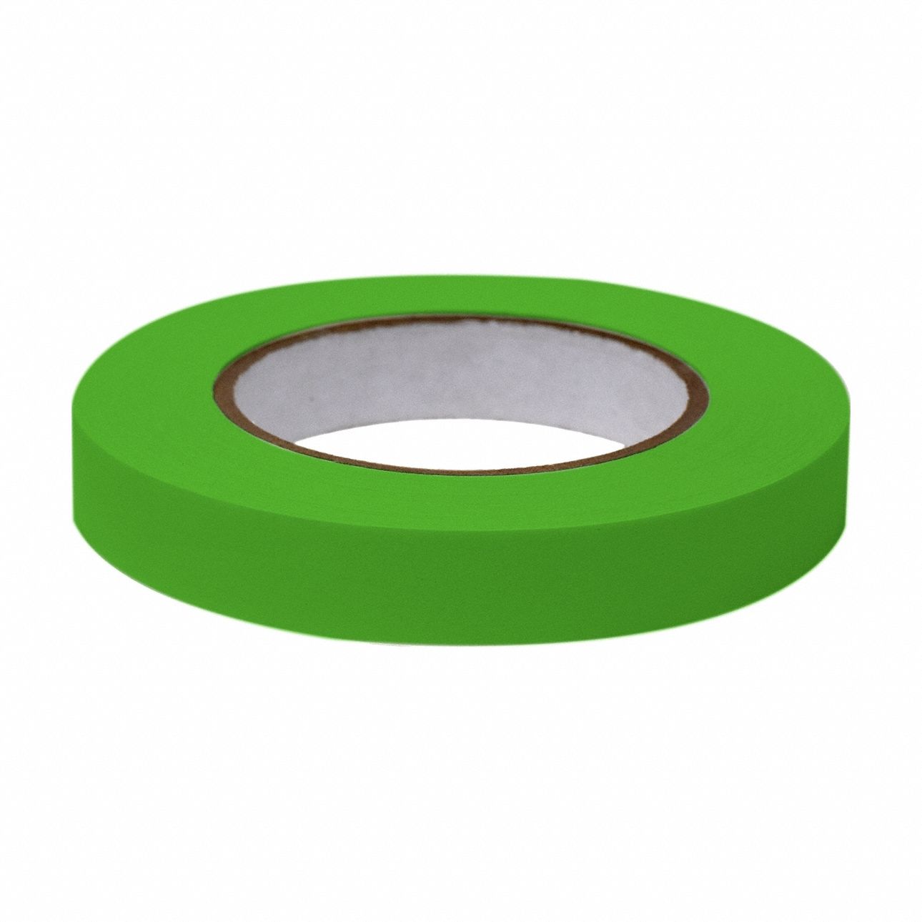 Laboratory Labeling Tape: 3/4 in Label Wd, 6.3 mil Label Thick, 60 yd Roll Lg, Green, Kraft Flatback