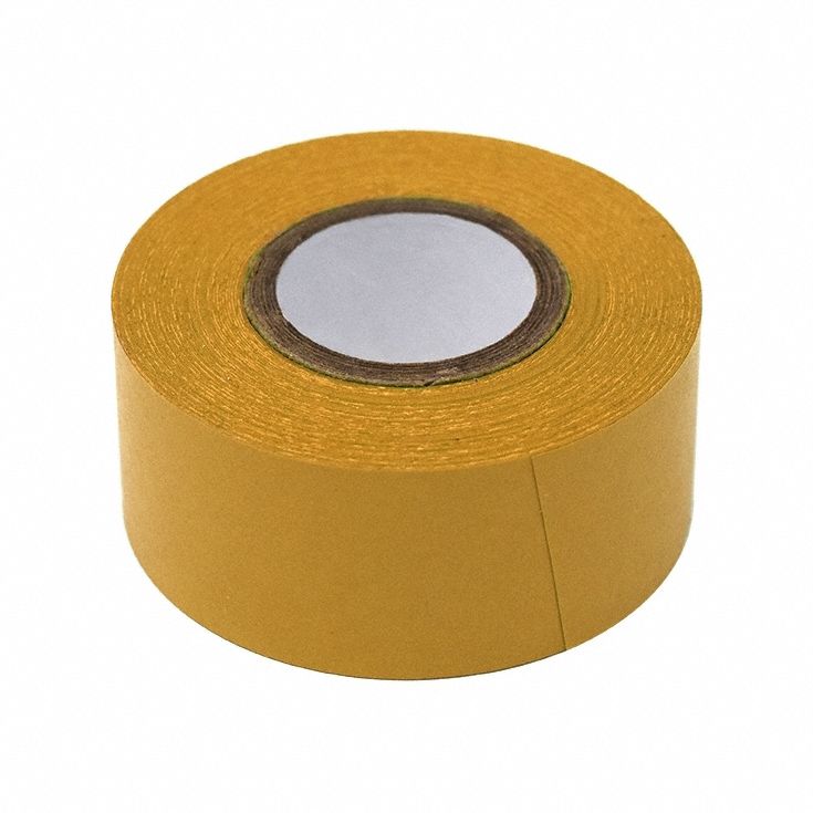Laboratory Labeling Tape: 1 in Label Wd, 6.3 mil Label Thick, 500 in Roll Lg, Tan, Kraft Flatback