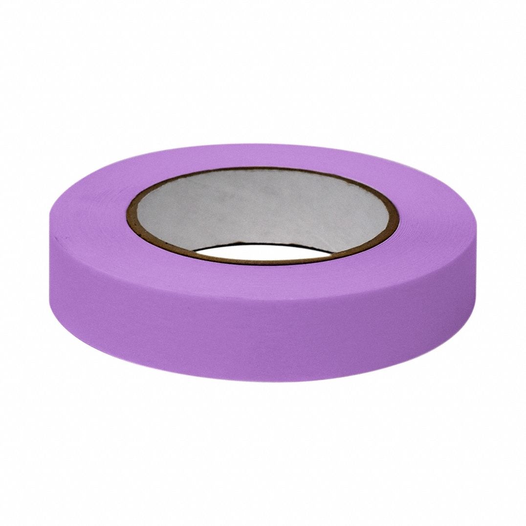 Laboratory Labeling Tape: 1 in Label Wd, 6.3 mil Label Thick, 60 yd Roll Lg, Violet, Kraft Flatback