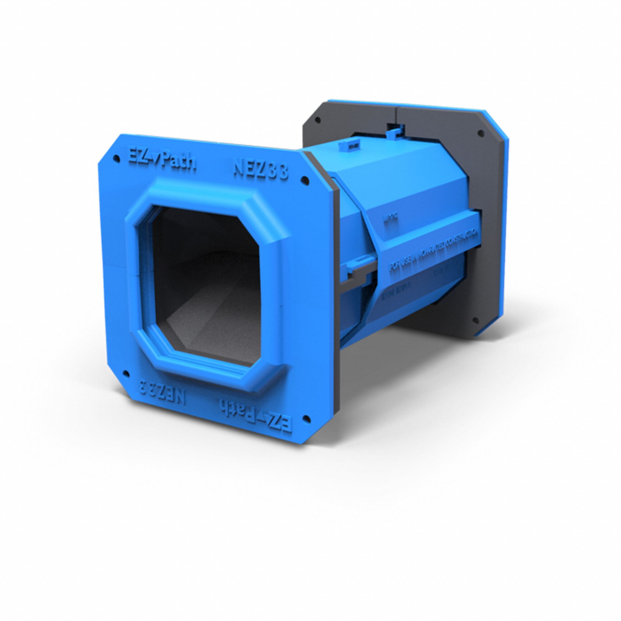 Smoke and Acoustical Pathway Device: Square, 5.5 in Overall Ht, 4 in Overall Lg