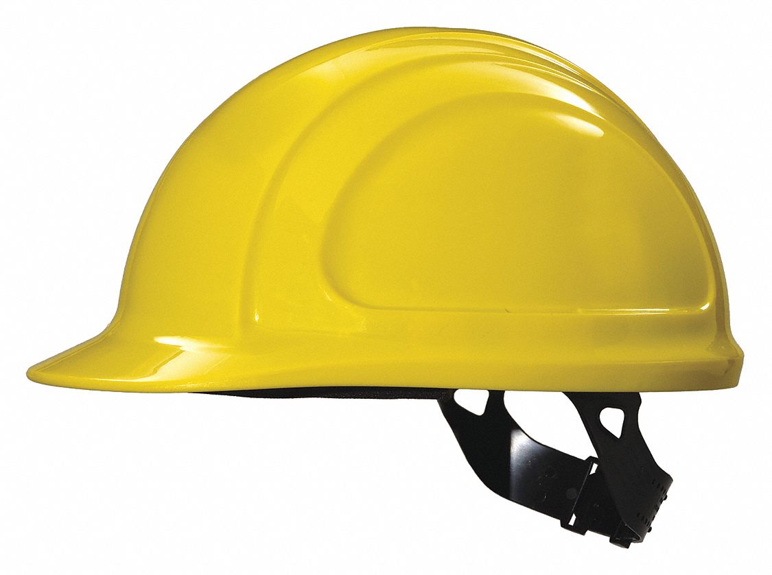 CASQUE DE PROTECTION, CSA, TYPE 1, CLASSE C/E/G, POLYÉTHYLÈNE, SUSPENSION À CRANS À 4 PTS, REBORD AVANT, JN