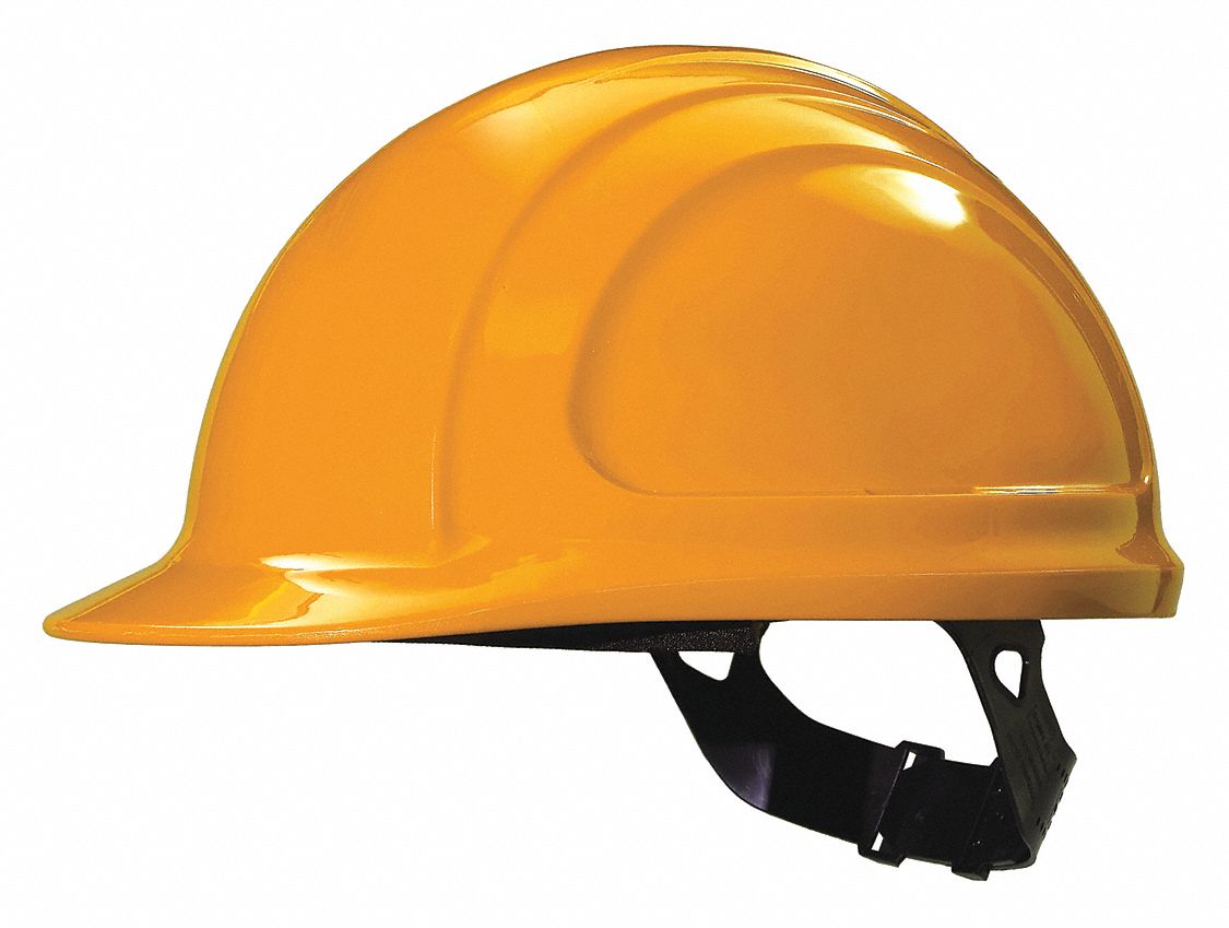 CASQUE DE PROTECTION, CSA, TYPE 1, CLASSE C/E/G, POLYÉTHYLÈNE, SUSPENSION À CRANS À 4 PTS, REBORD AVANT, ORNG