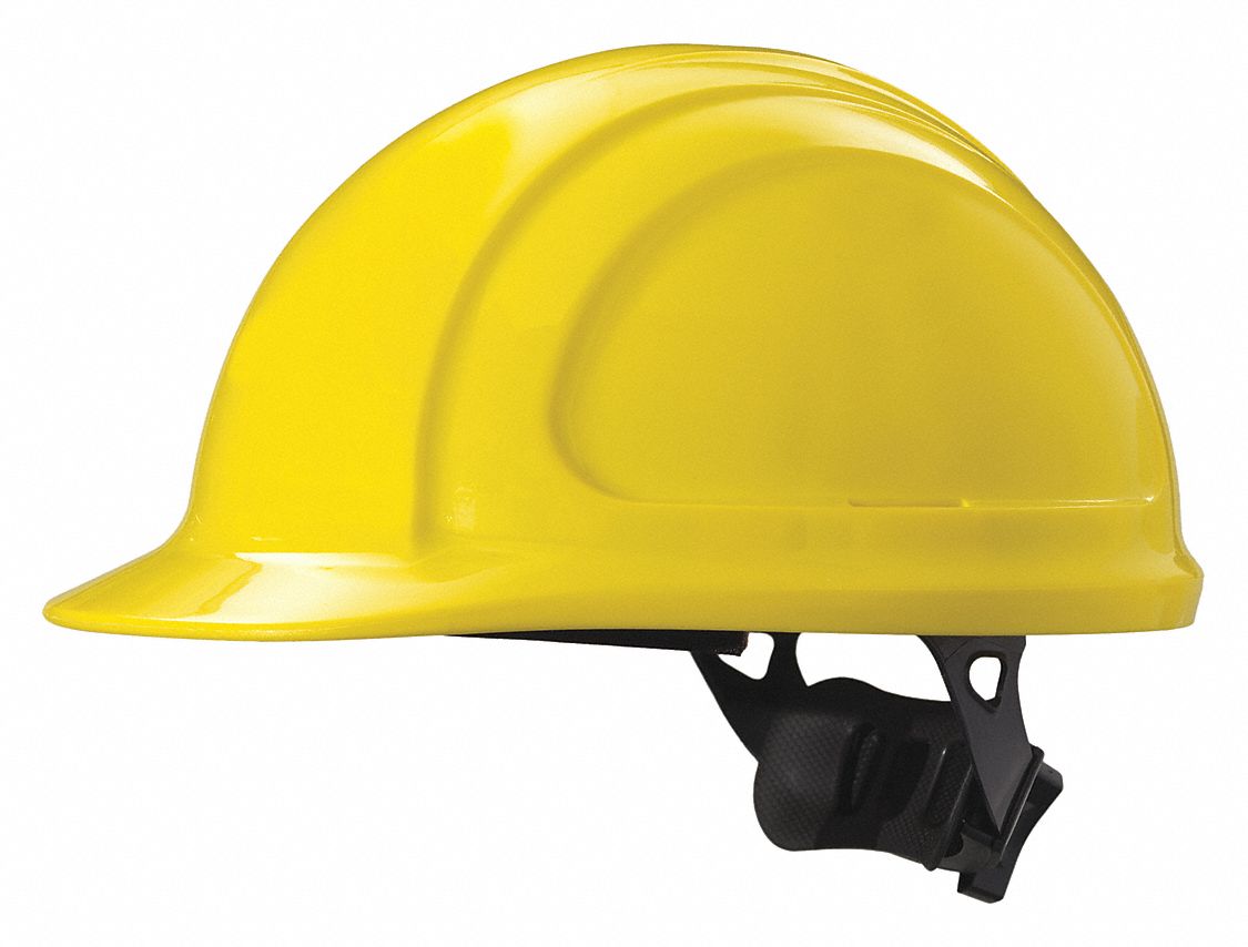 CASQUE DE PROTECTION, CSA, TYPE 1, CLASSE C/E/G, POLYÉTHYLÈNE, SUSPENSION À CRÉMAILLÈRE 4 POINTS, REBORD AVANT, JN