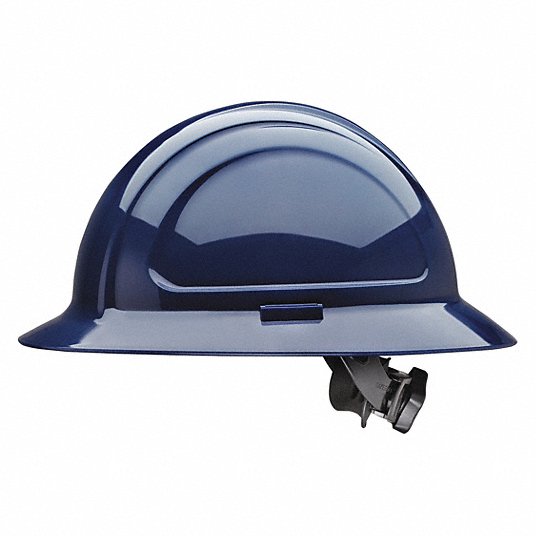 Full Brim Blue Hard Hat Construction Safety Works Helmet protect 