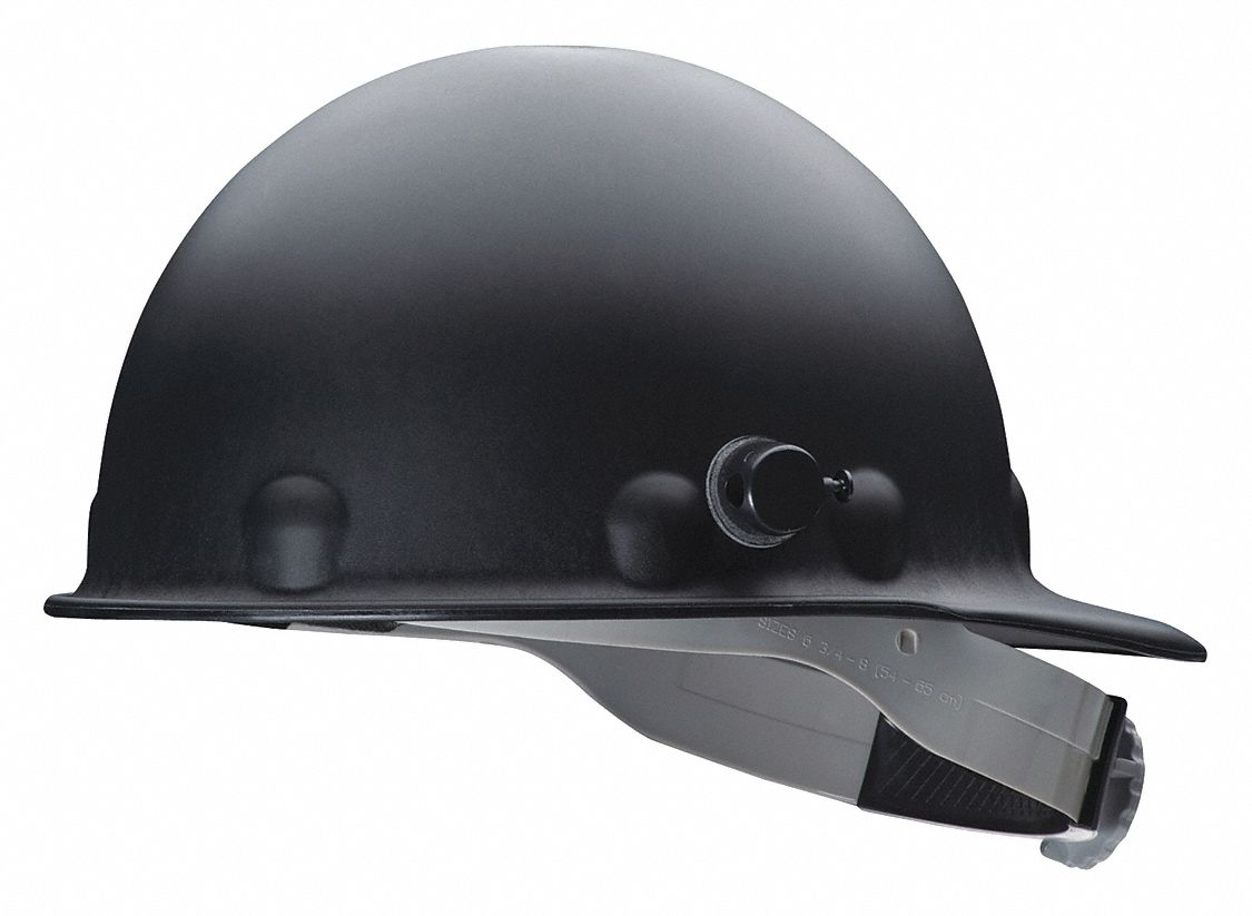 CASQUE DE SÉCURITÉ, CSA Z94.1-2005, TYPE 1, CLASSE C/G, FIBRE VERRE, CLIQUET À 8 POINTS, BORD AVANT, NOIR