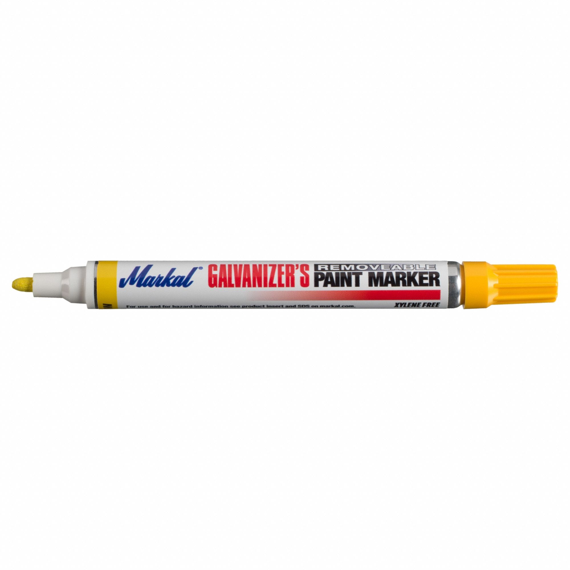 Liquid Paint Marker: Galvanization Acid Removable, Yellow, 3 mm Tip Wd