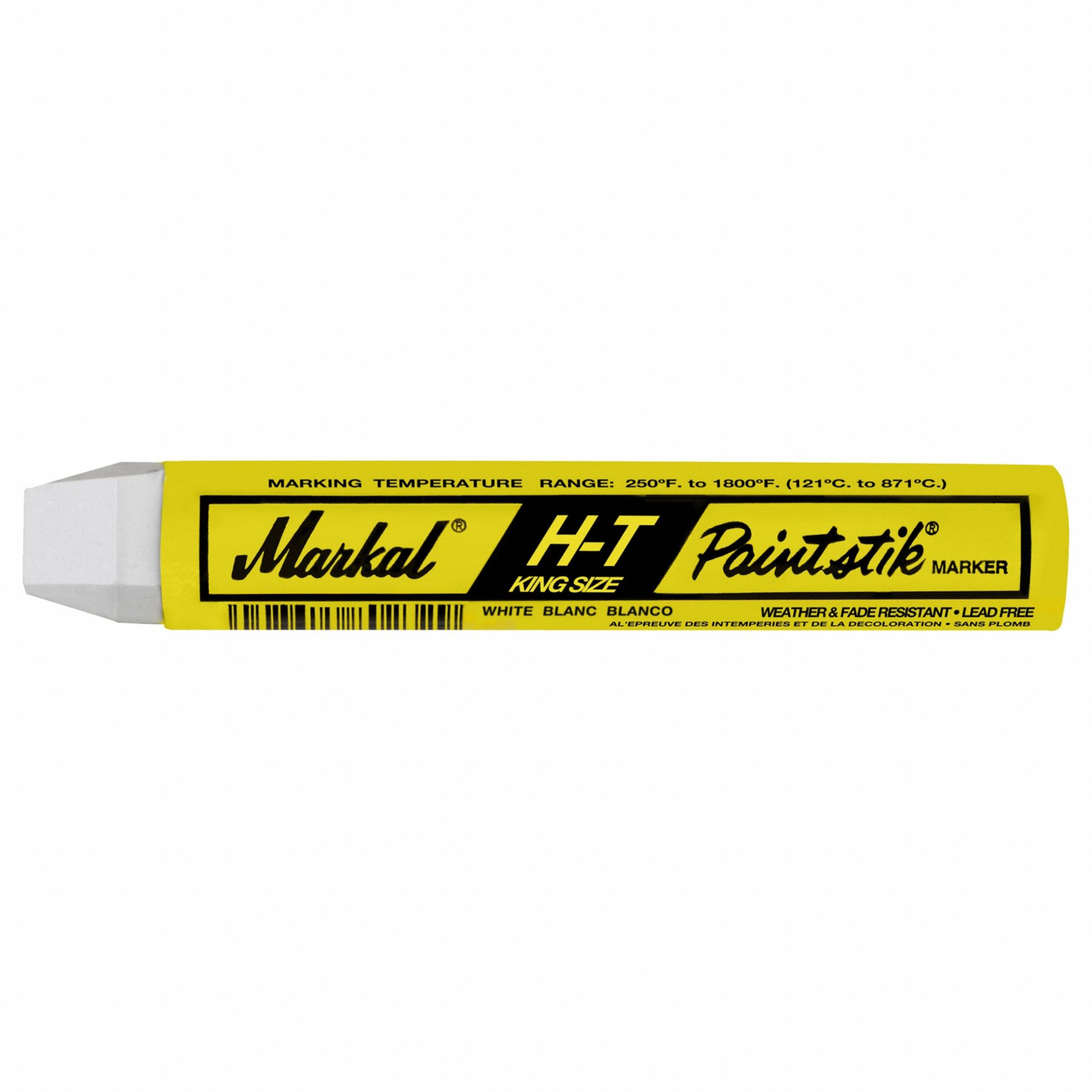 Solid Paint Marker: White, Paper, 1, 600°F Surface Temp Range
