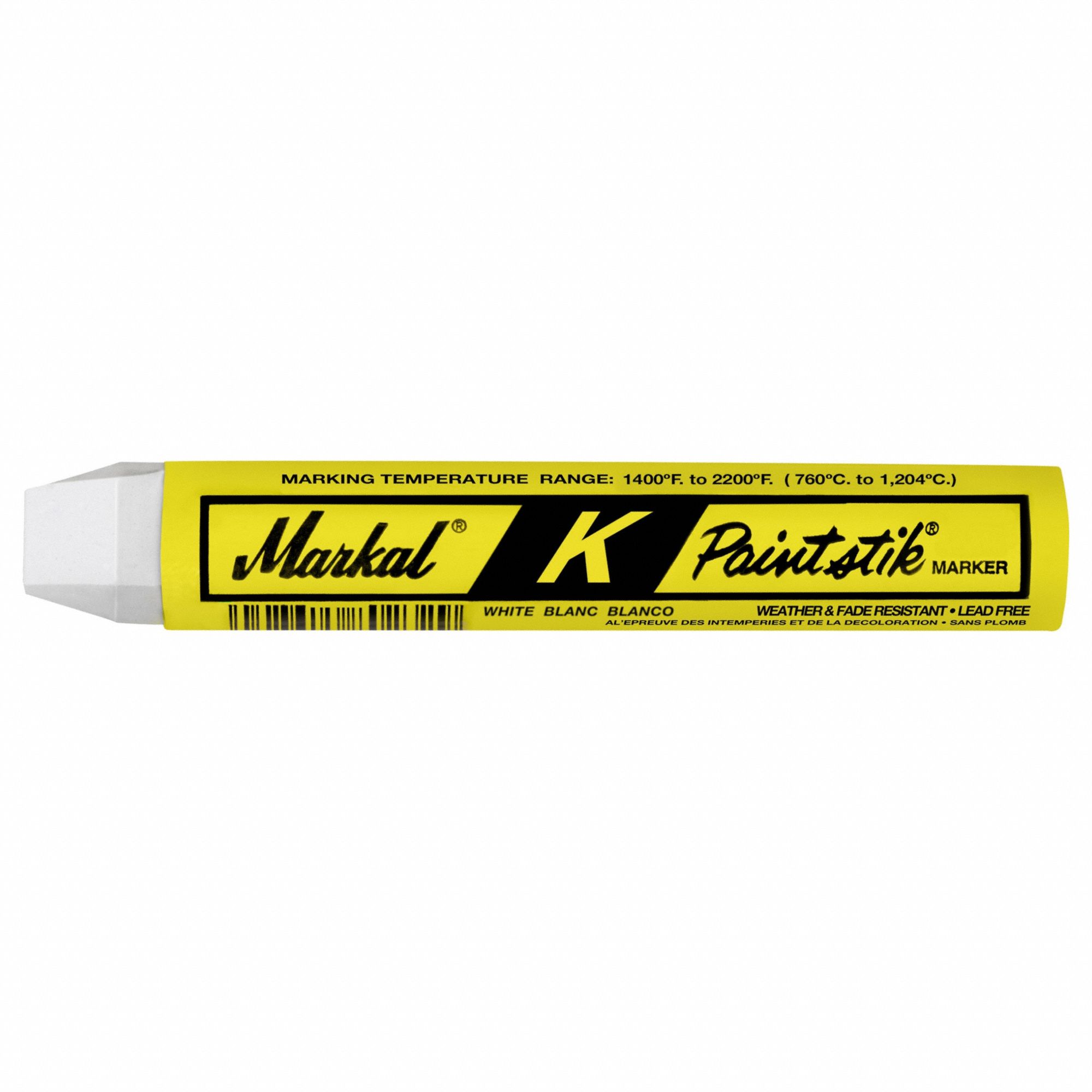 Solid Paint Marker: White, Paper, 2, 200°F Surface Temp Range