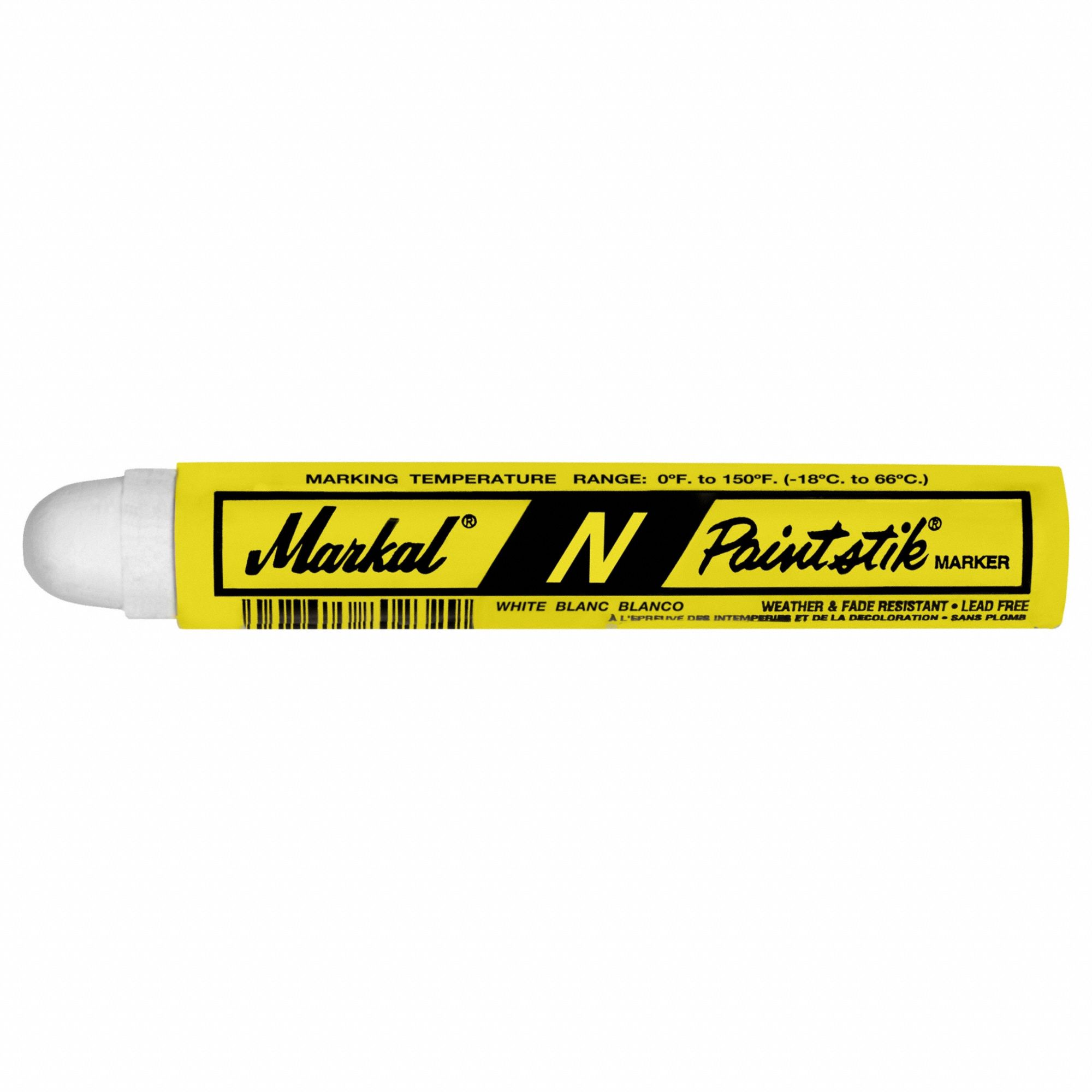 MARKAL 82120 Solid Paint Markers,White,4-3/4" L 803D90