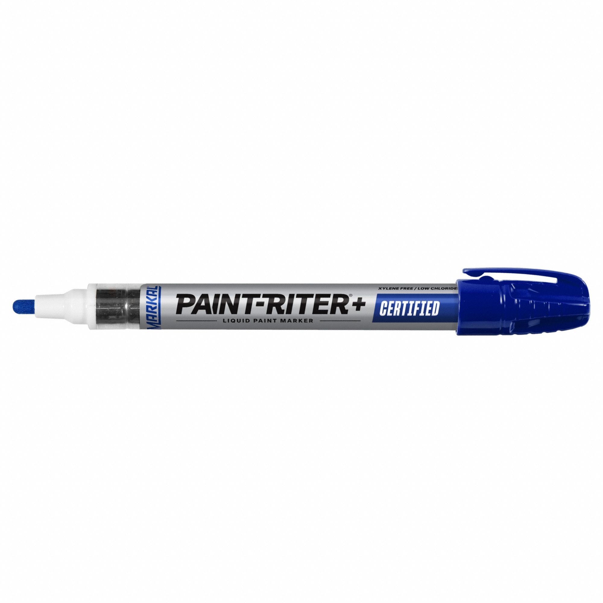 Liquid Paint Marker: 3 mm Tip Wd, Acrylic Spring-Activated Nib, Blue, Point