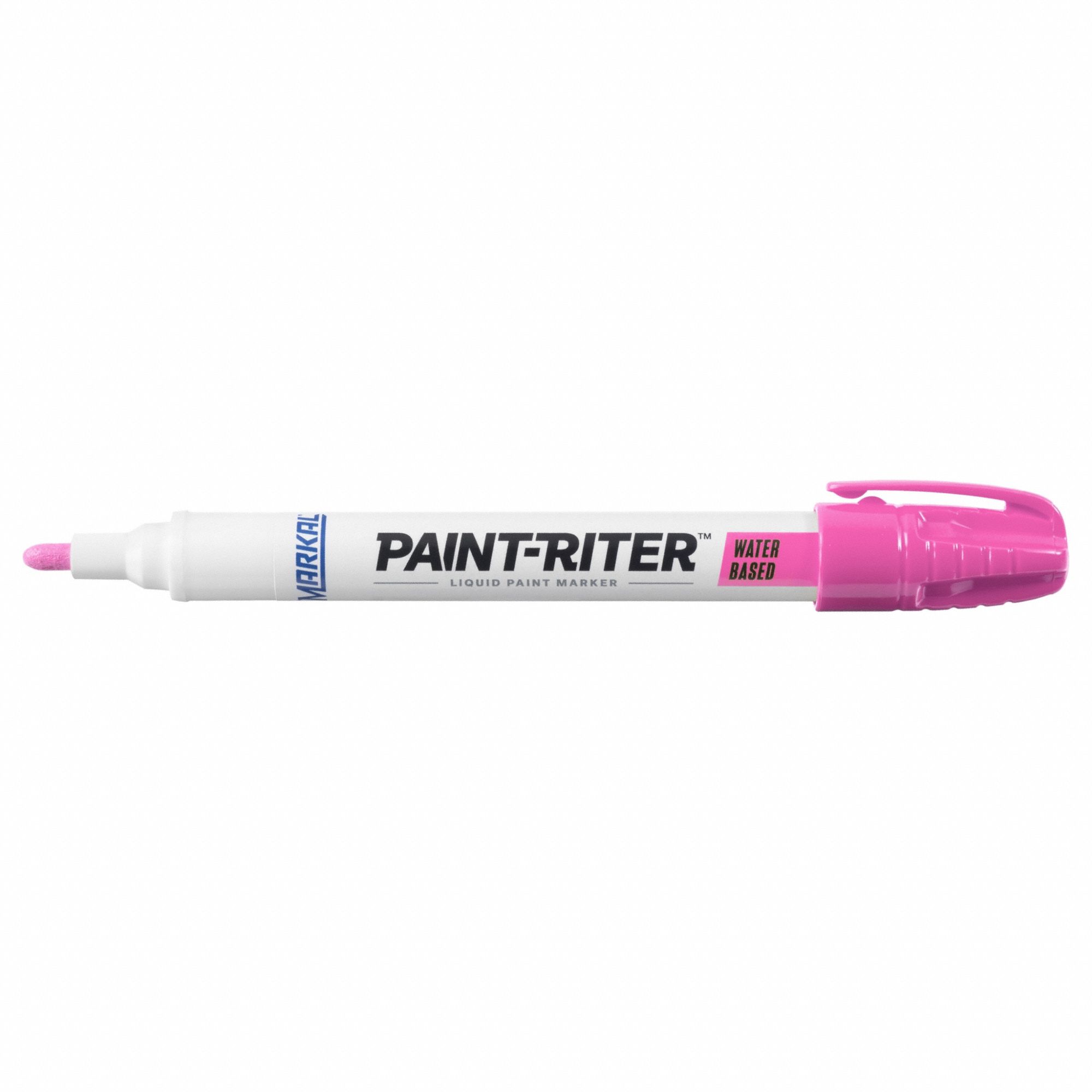 Liquid Paint Marker: 3 mm Tip Wd, Acrylic Spring-Activated Nib, Pink, Point