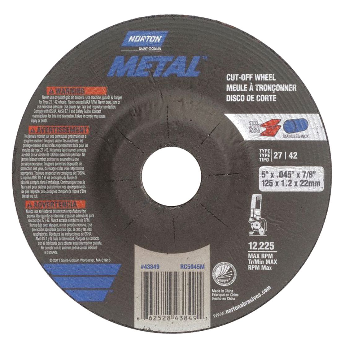 DISQUE TRONCONNER,OXYDE ALUM,5PO DIA
