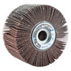 FLAP WHEEL, UNMOUNTED, STRAIGHT, 80 GRIT, 3 X 6 IN DIA, COATED ALUMINUM OXIDE ABRASIVE, 5 UNITS