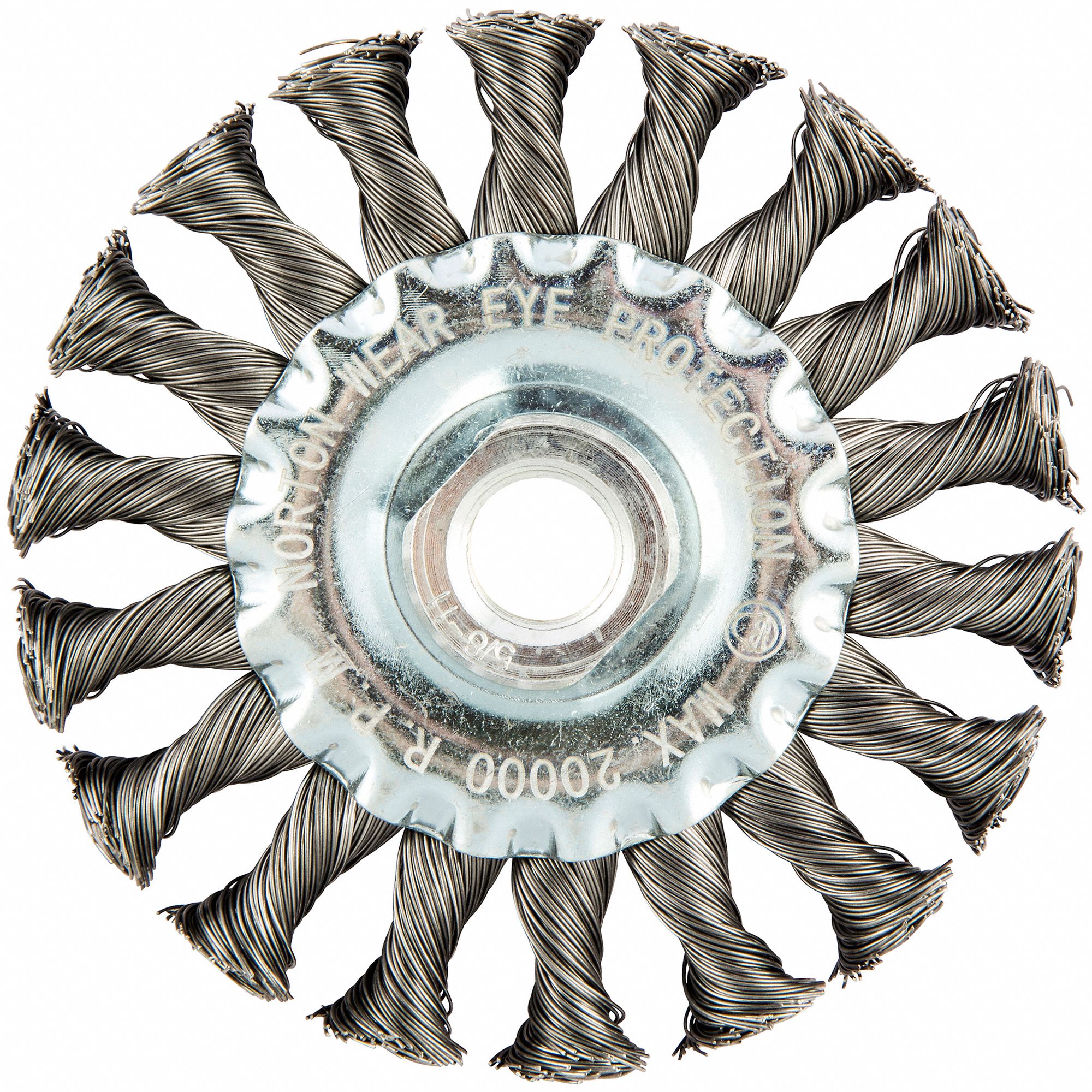 BROSSE METALLIQUE CIRCULAIRE,FACE 1/2PO