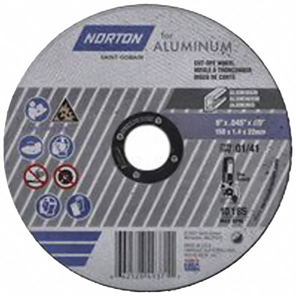 CUT-OFF WHEEL,10,185 RPM,6 IN DIA.