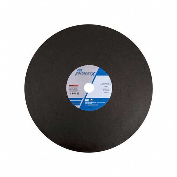 CUT-OFF WHEEL, FOR STEEL/IRON, TYPE 1, 20 GRIT, 2,260 RPM, 24 X 0.21 X 1 3/4 IN, ZIRCONIA ALUMINA