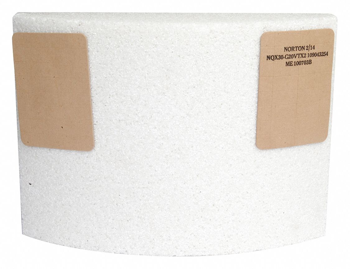 SURFACE GRINDING SEGMENT, EXTRA COURSE, WHITE, 8 X 11 1/4 IN, 3 IN THICK, CERAMIC ALUMINA